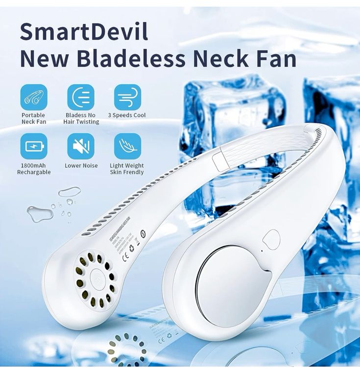 Portable neck fan