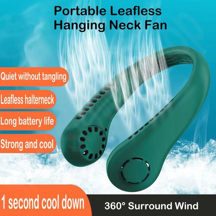 Portable neck fan