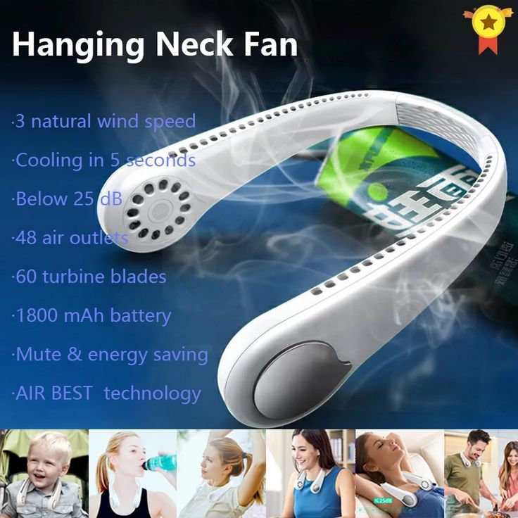 Portable neck fan